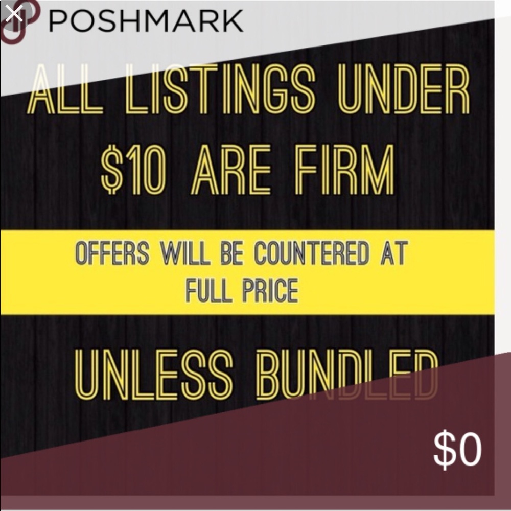 items under $10 are firm. No counter offers